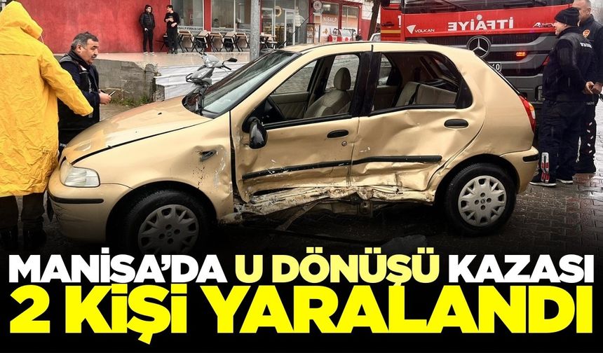Manisa'da dikatsizlik kazaya neden oldu: 2 yaralı