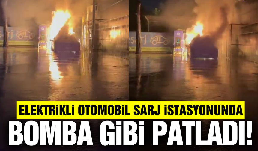 Manisa’da Korkutan Patlama: Şarj Halindeki Elektrikli Otomobil Alevlere Teslim Oldu