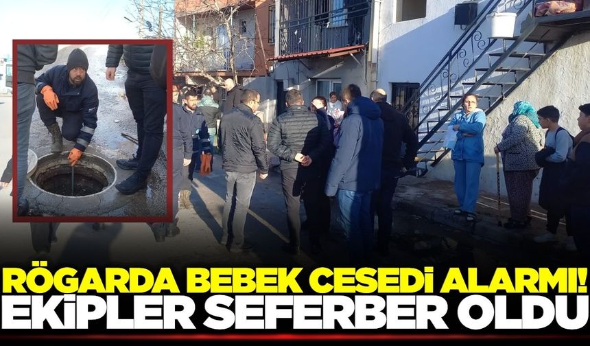Manisa'da lağımda bir bebek cesedi ihbarı ekipler harekete geçirdi