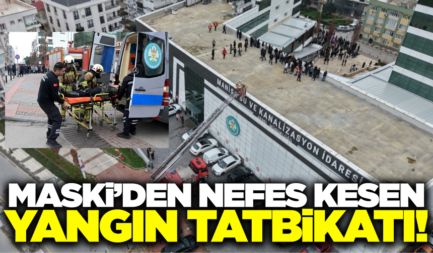 MASKİ'den gerçeği aratmayan yangın tatbikatı!