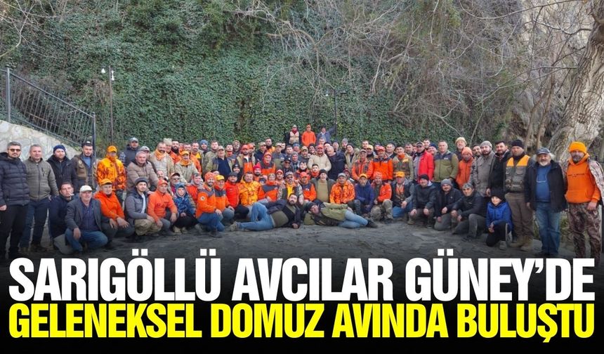 Sarıgöllü avcılar domuz avı etkinliğinde yer aldı