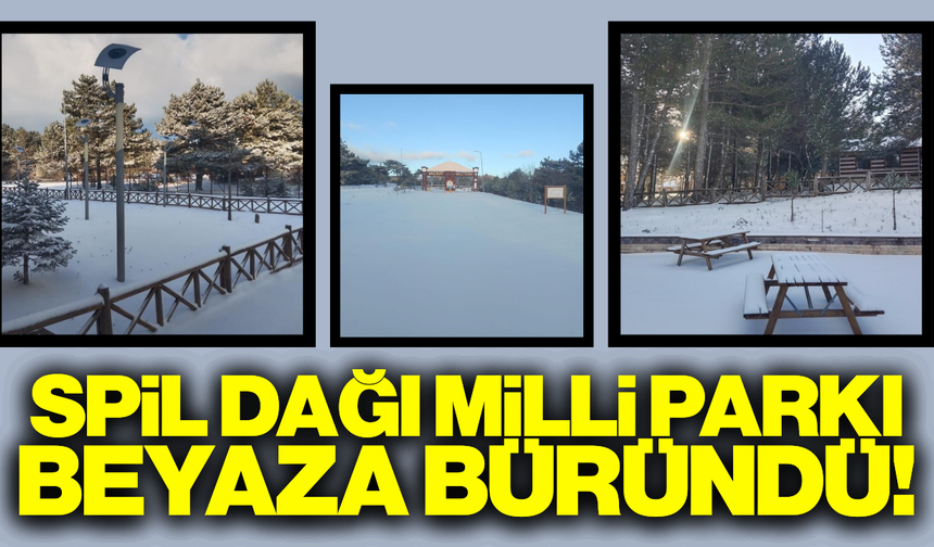 Spil Dağı beyaza büründü!