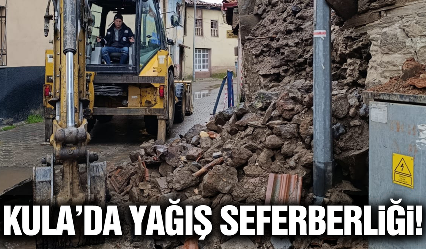 Kula’da sağanak mesaisi: Ekipler gece boyu teyakkuzdaydı!