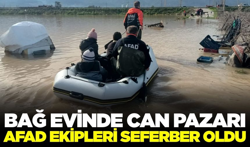 Manisa'da can pazarı: Selde mahsur kalan aileyi AFAD kurtardı