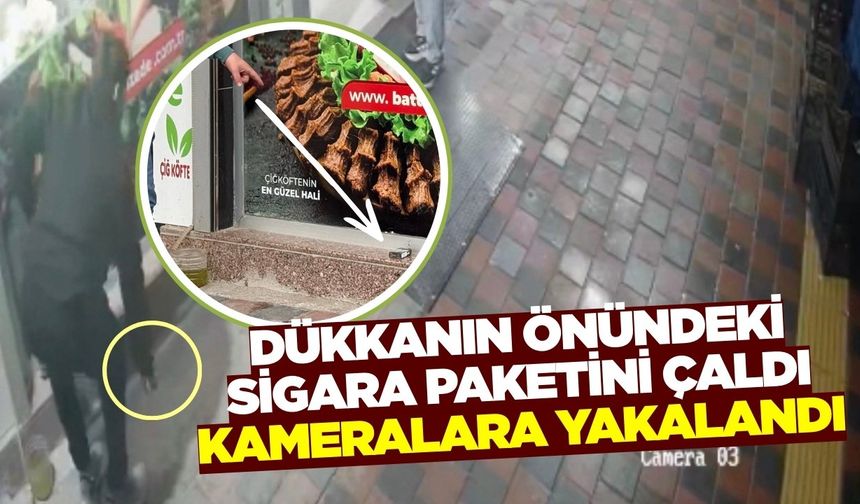 Manisa'da iş yerinin önündeki sigara paketi çalındı