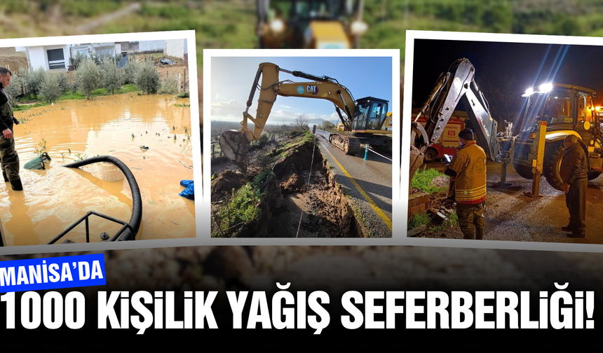 Manisa'da sağanak mesaisi! Ekipler tüm gece sahadaydı