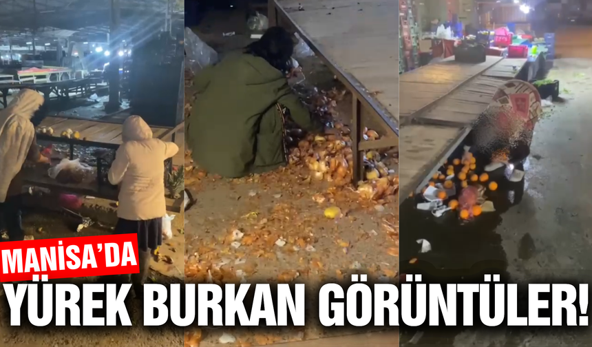 Manisa'da yürek burkan görüntü!