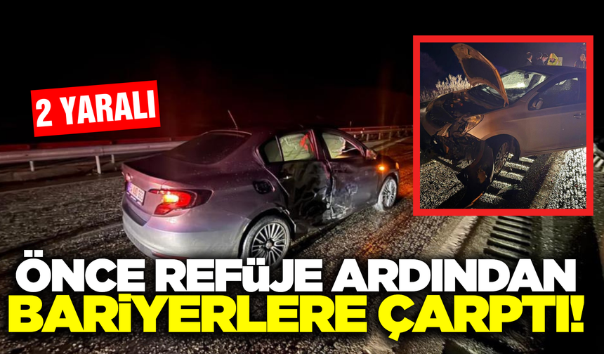 Manisa'da yağışlı hava kaza getirdi: 2 yaralı