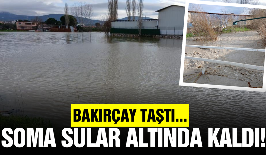 Sağanak Soma'yı vurdu: Sokaklar sular altında kaldı!