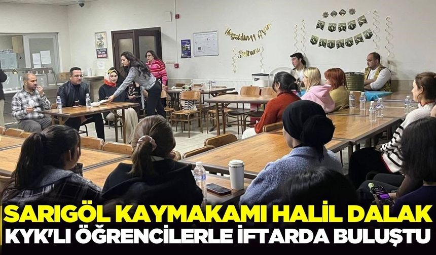 Sarıgöl'de gönül sofrası: Kaymakam Dalak öğrencilerle buluştu
