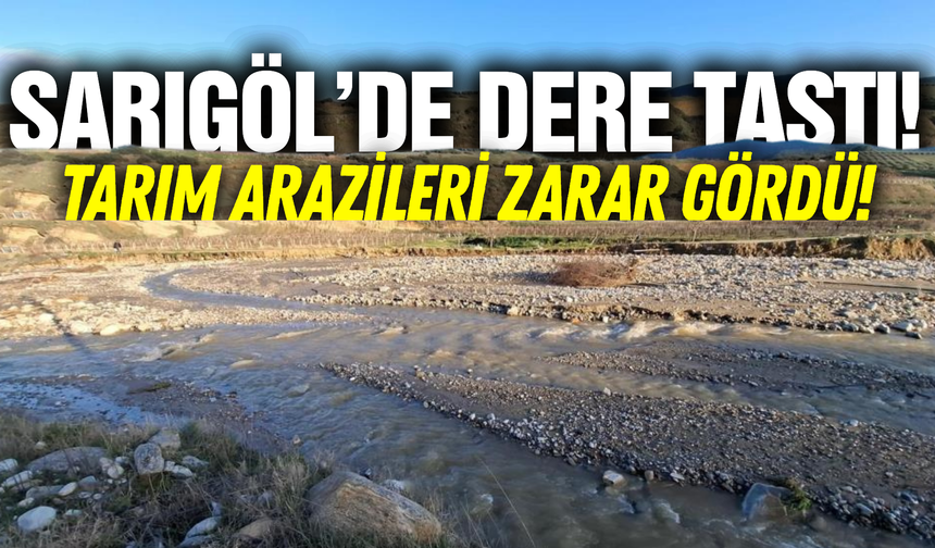 Sarıgöl'de dere taştı: Mahalle sakinleri tedirgin!