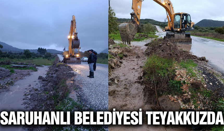 Saruhanlı Belediyesi'nden yağış mesaisi!