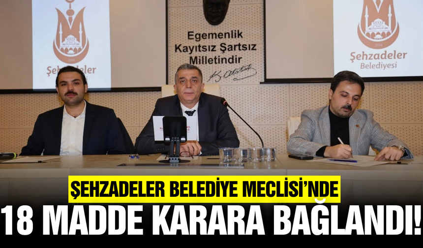 Şehzadeler Belediyesi Şubat Ayı Olağan Meclis Toplantısını Gerçekleştirdi