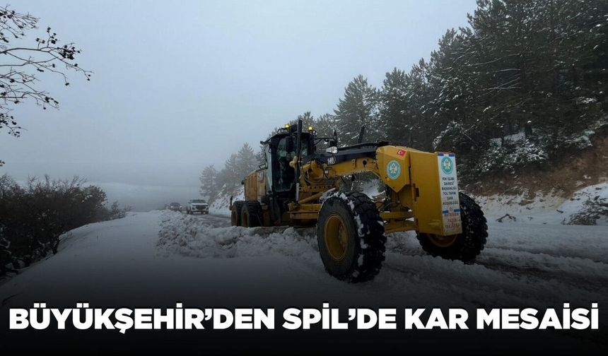 Spil Dağı Milli Parkında kar mesaisi