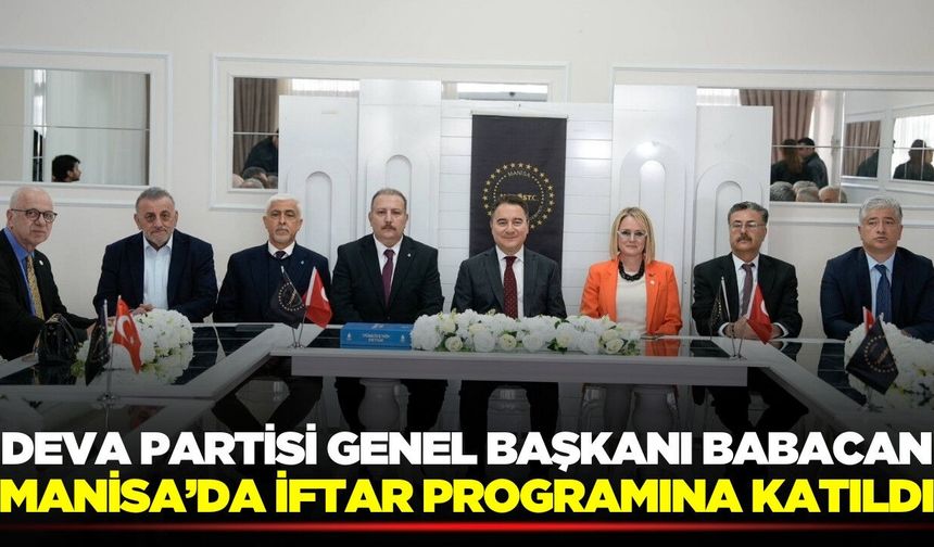 DEVA Partisi Genel Başkanı Ali Babacan Manisa'da konuştu!