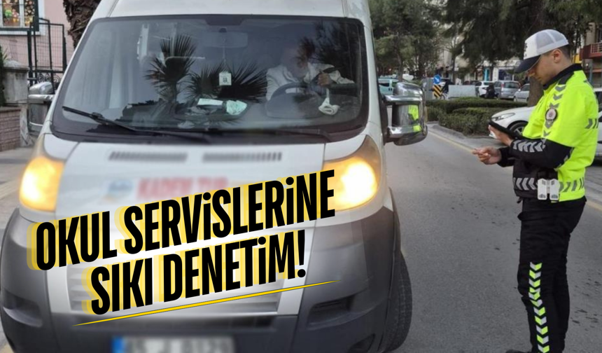 Manisa'da 5 okul servis aracı trafikte men edildi!