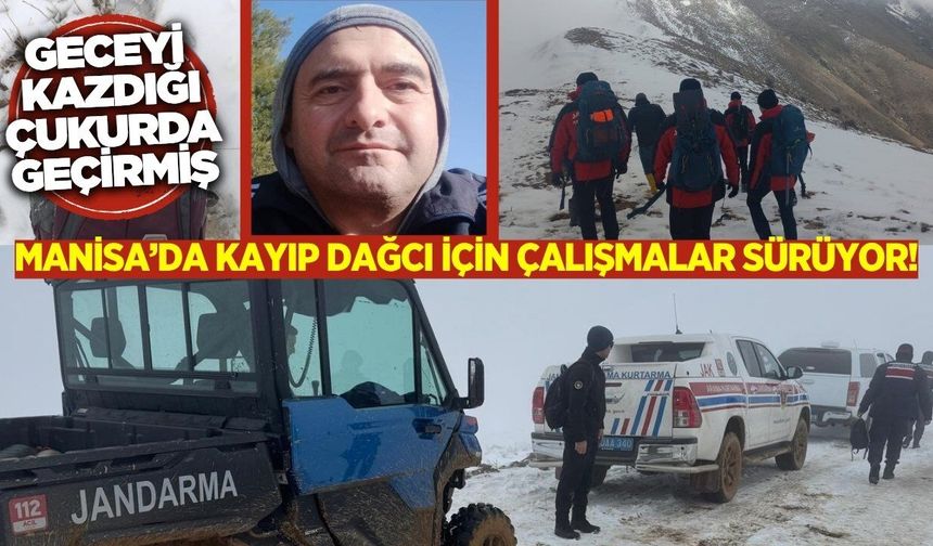 Manisa’da kayıp dağcı için 100 kişilik ekip seferber oldu