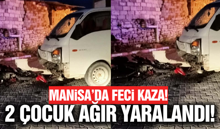 Manisa'da motosiklet ile kamyonet çarpıştı: 2 ağır yaralı