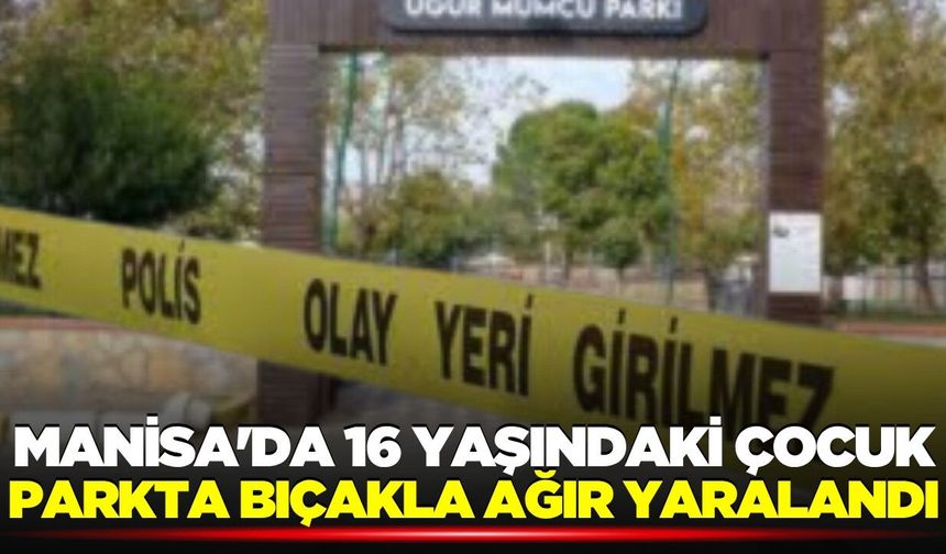 Manisa'da parkta kanlı kavga: 16 yaşındaki çocuk ağır yaralandı