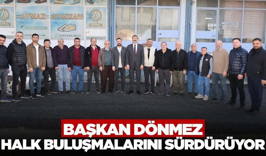 Başkan Dönmez, Ayakkabıcılar Sitesi esnafıyla kahvaltıda buluştu