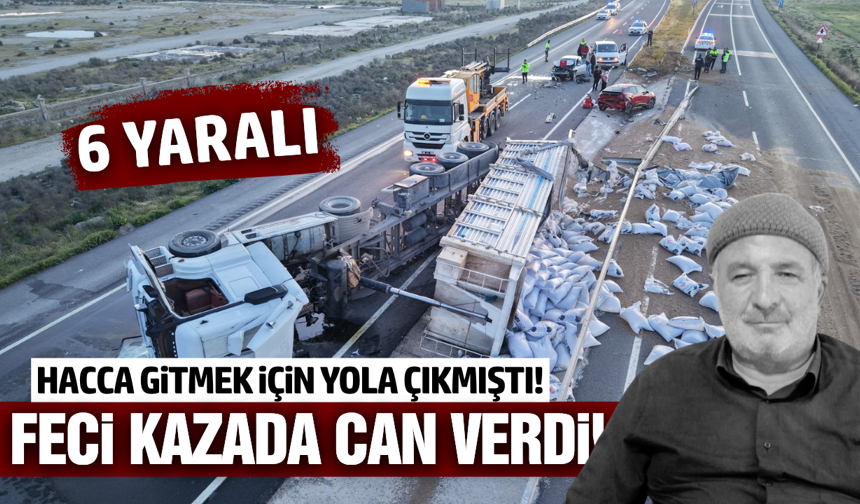 Bingöl'den Manisa'ya gelen araç kaza yaptı: 1 ölü 6 yaralı