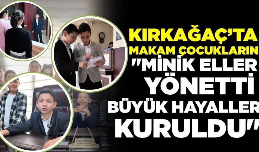 Kırkağaç’ta makam çocukların: Başkan Dönmez koltuğunu geleceğe devretti