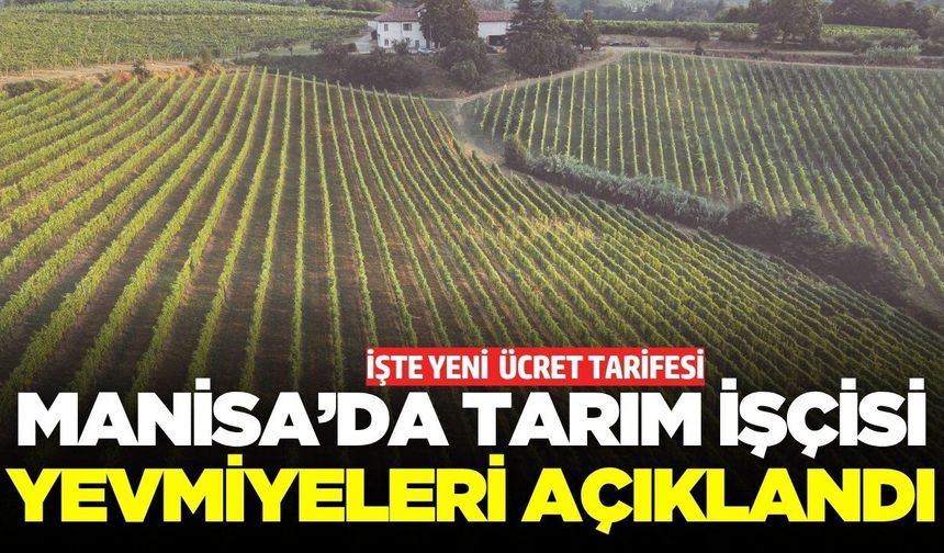 Manisa'da tarım işçisi ücretleri belli oldu!