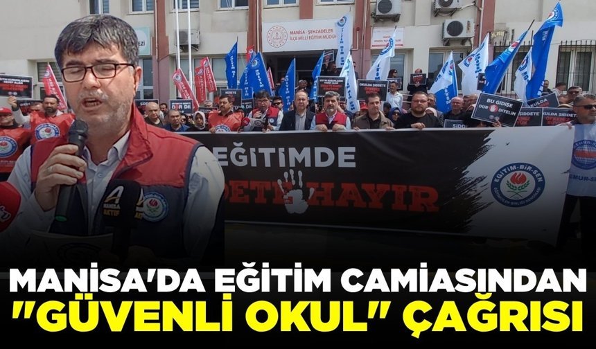 Manisa'da Eğitimcilerden "Şiddete Karşı" İş Bırakma Eylemi