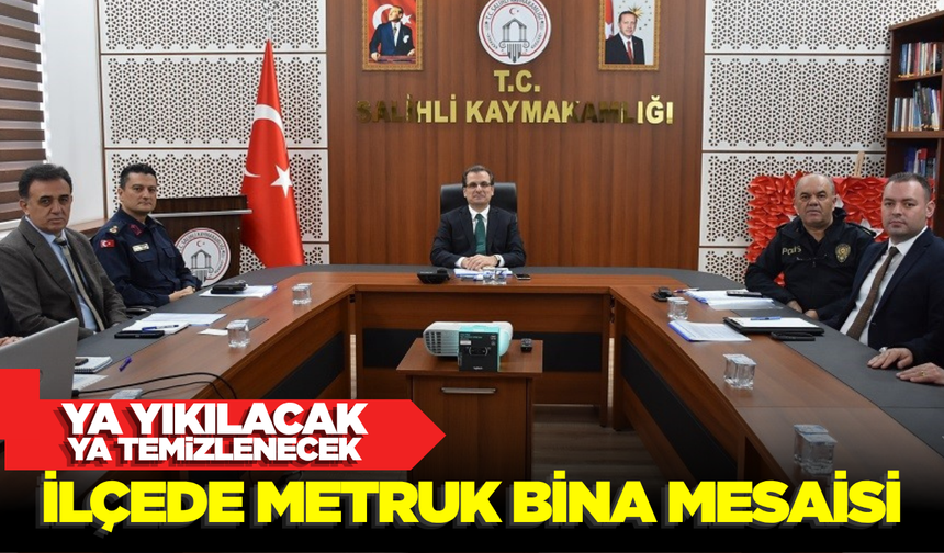 Manisa'da Metruk Yapılara Yönelik Tedbirler Kapıda