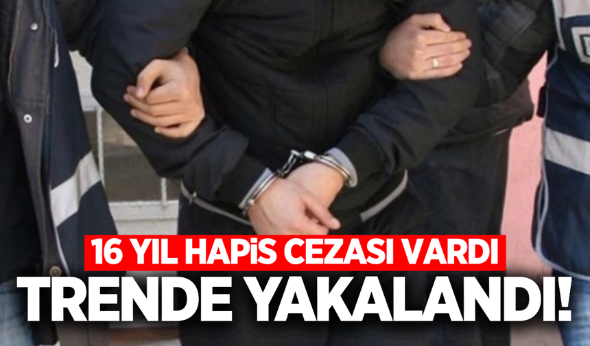 Salihli'de 16 yıl hapis cezası bulunan firari hükümlü trende yakalandı