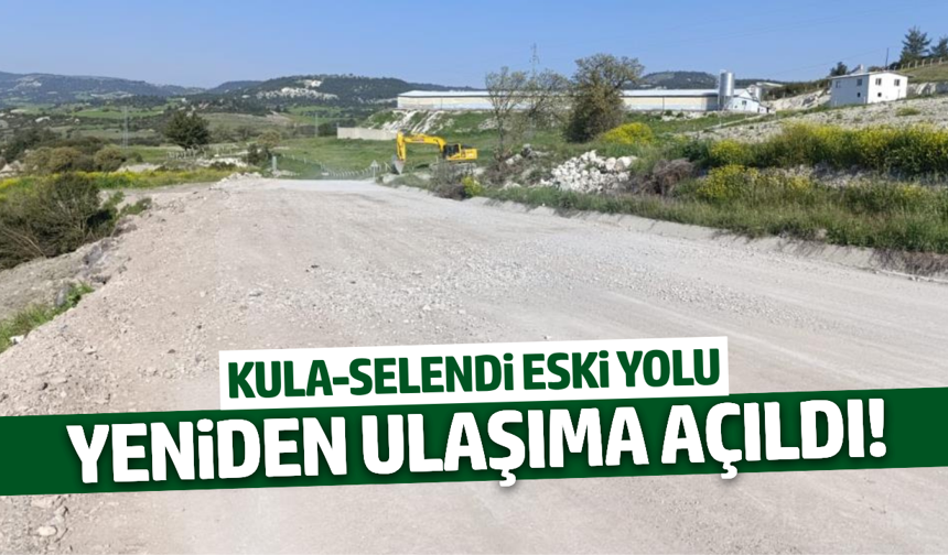 Manisa'da çöken yola hızlı müdahale!