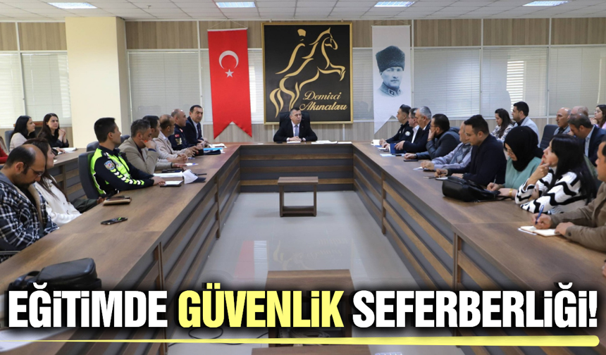 Demirci'de okul güvenliği masaya yatırıldı!