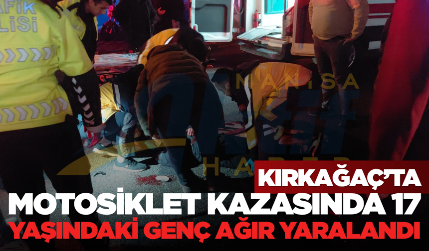 Kırkağaç'ta Motosiklet ile Otomobil Çarpıştı: Motosiklet Sürücüsü Ağır Yaralandı