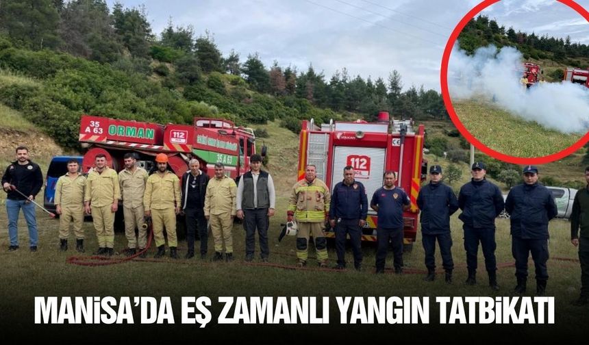 Sarıgöl’de gerçeğini aratmayan yangın tatbikatı