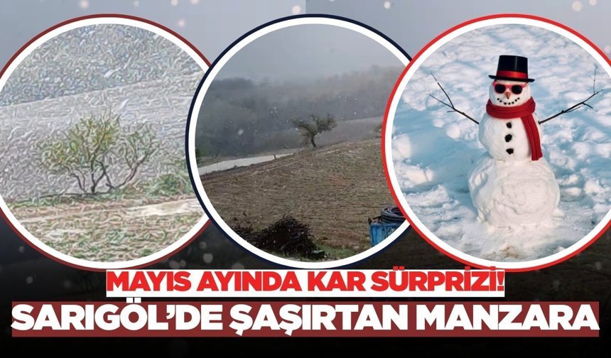 Sarıgöl'e kış geri döndü: İlçeye kar sürprizi