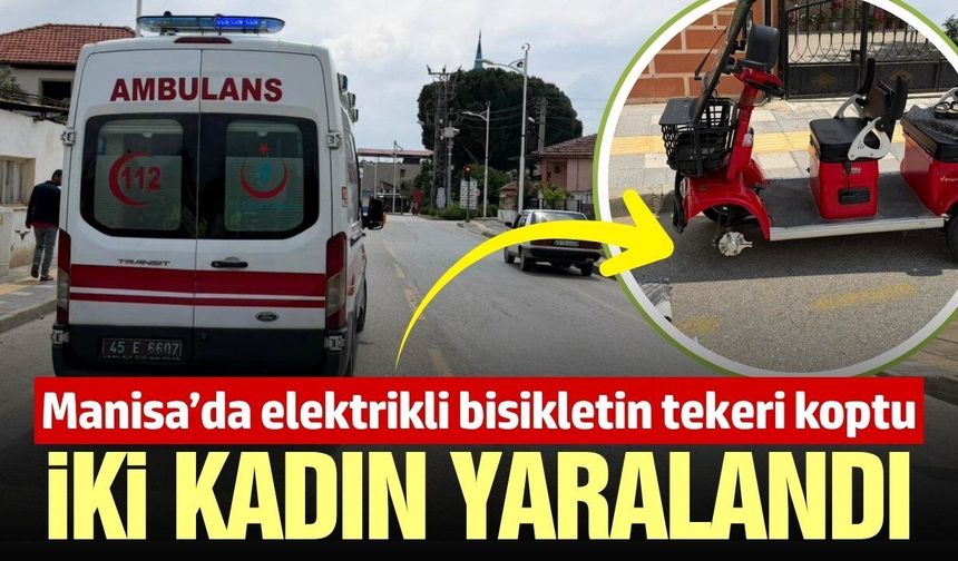 Sarıgöl'de elektrikli bisikletin devrildiği kazada 2 kişi yaralandı