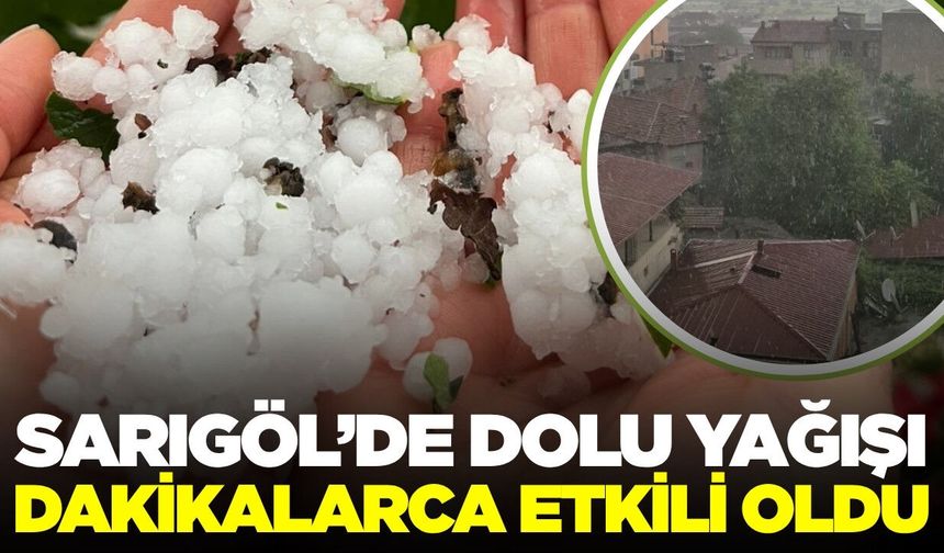 Sarıgöl'de dolu yağışı etkili oldu! Bağcılar tedirgin