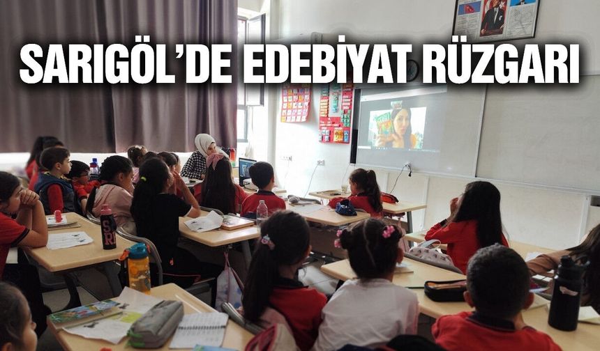 Sarıgöl’de minik öğrenciler yazar Ebru Kapaklıkaya ile buluştu