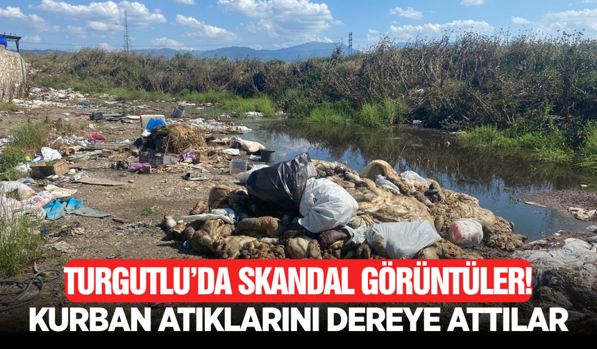 Turgutlu’da Kurban Atıkları Dereye Atıldı: Vatandaşlardan Tepki