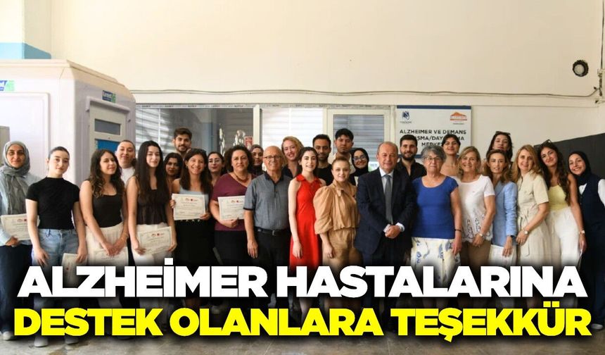 Yunusemre’de alzheimer hastalarına destek veren akademisyen ve öğrencilere teşekkür
