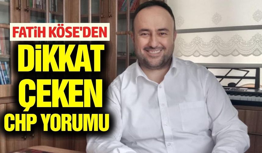 Başkan Köse'den CHP değerlendirmesi: "Muhalefet Topluma Güven Vermeli"