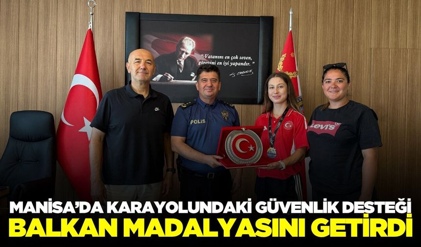 Akhisarlı milli bisikletçi Tuncel'den Jandarma Komutanlığına ziyaret