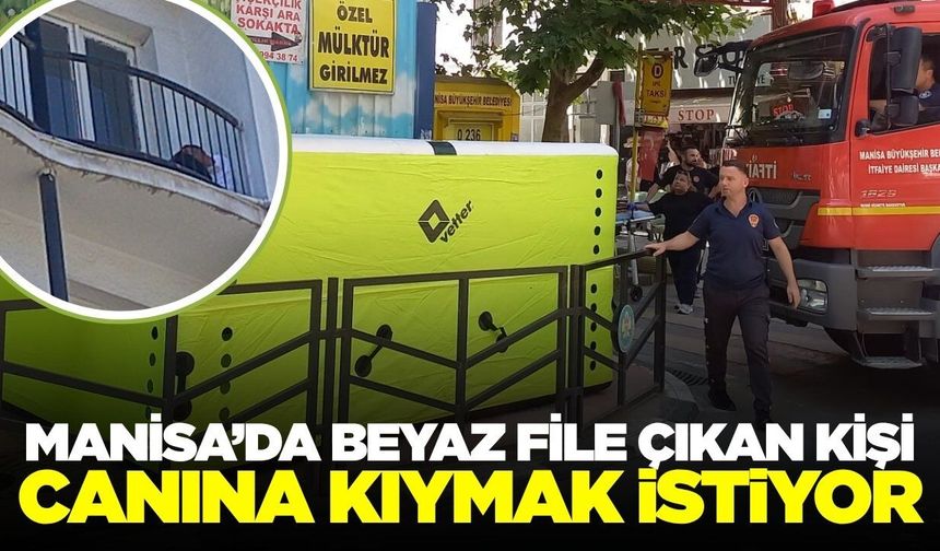 Manisa'da Beyaz Fil Binasında Hareketli Dakikalar