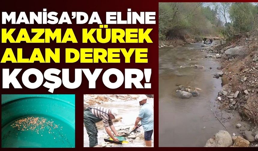 Manisa'da viral olan çılgınlık: Yeni mesai dere yataklarında!