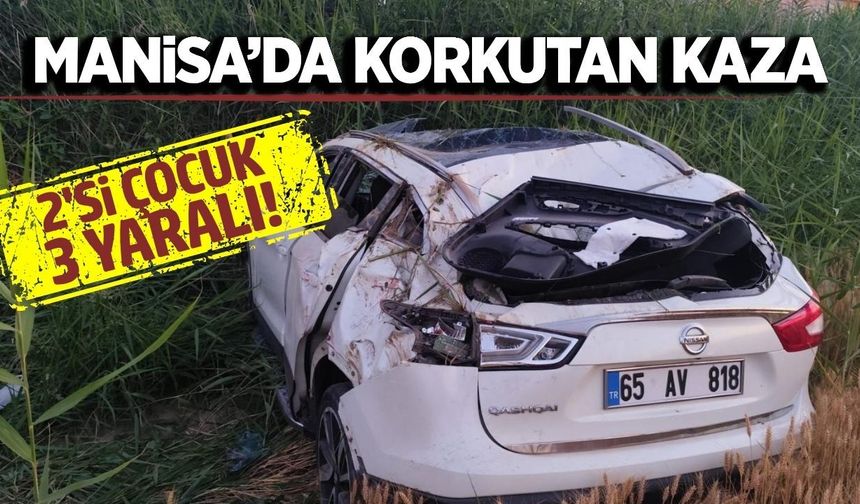 Manisa'da kamyon ile otomobil çarpıştı: 2'si çocuk 3 kişi yaralandı