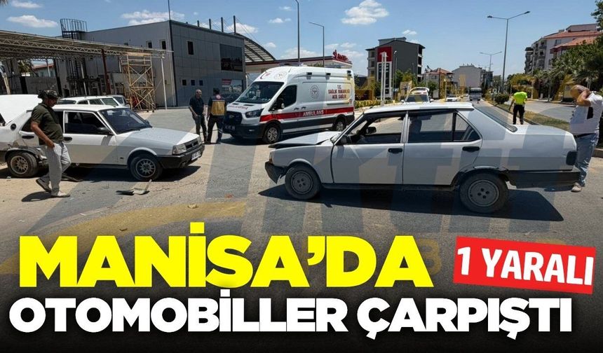 Sarıgöl'de otomobiller çarpıştı!