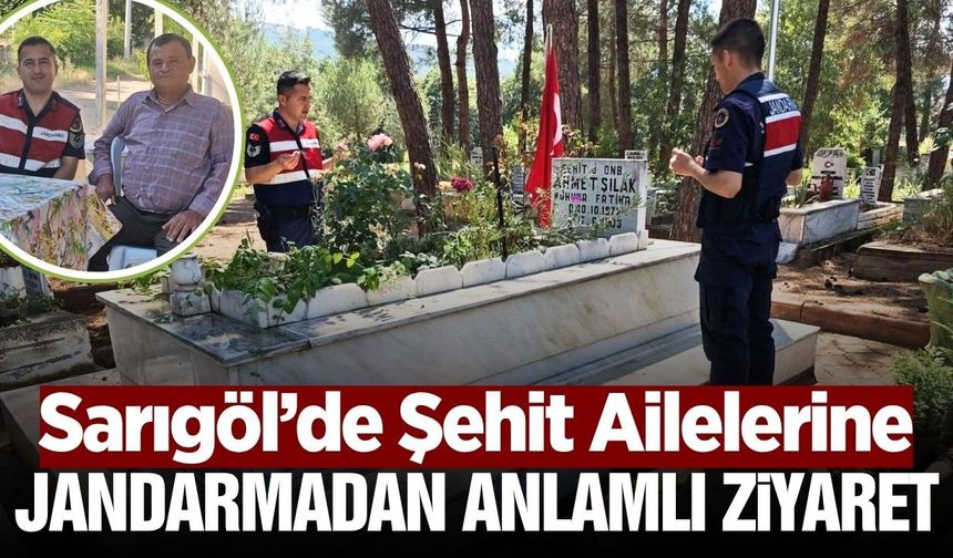 Sarıgöl jandarmasından şehitlerin emanetlerine anlamlı ziyaret