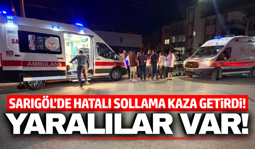 Sarıgöl'de iki motosiklet çarpıştı: Yaralılar var!