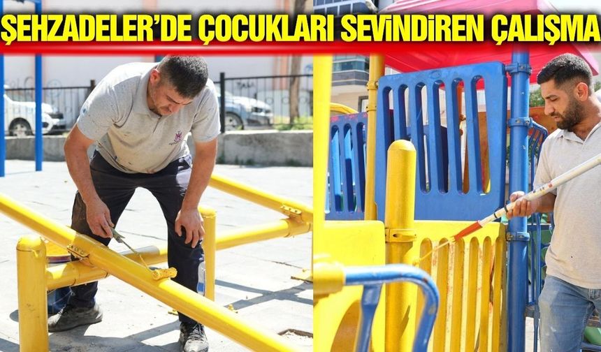 Şehzadeler Belediyesi’nden parklara kapsamlı yenileme