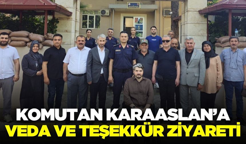 Manisa'da komutan Karaaslan'a duygusal veda